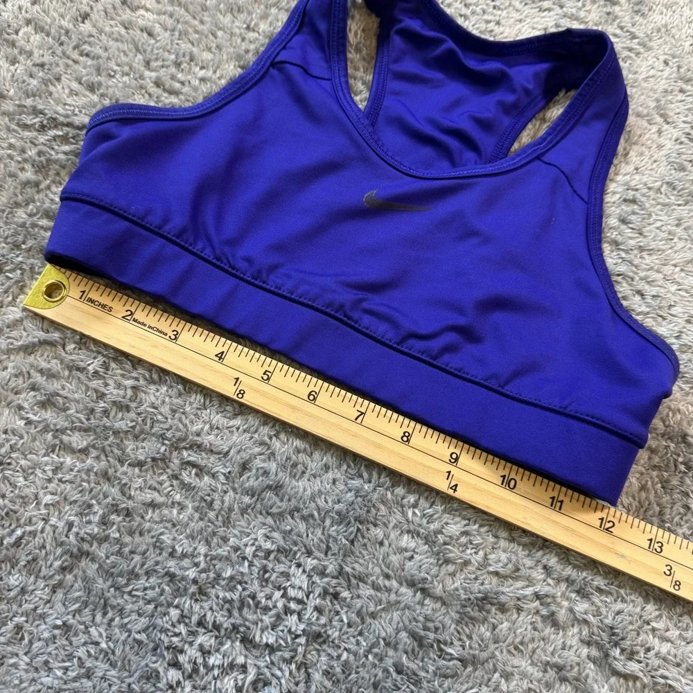 Nike Dri-FIT Swoosh Sports Bra Medium Purple Solid Racerback Activewear